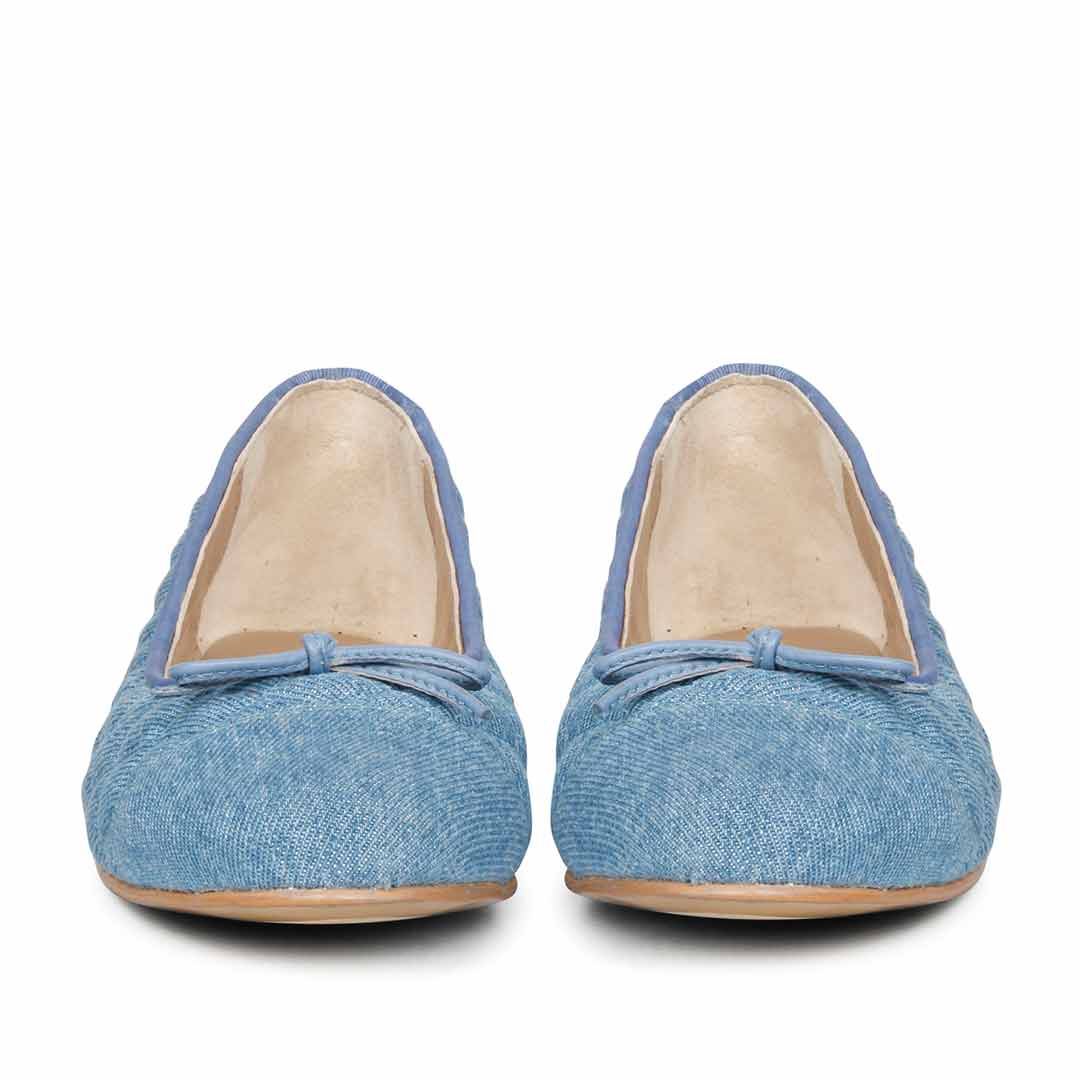 Saint Zinnia Denim Handcrafted Leather Pumps