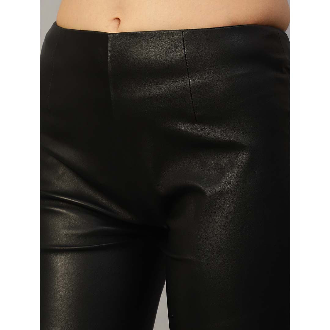 Saint Antea Black Stretch Leather Pants