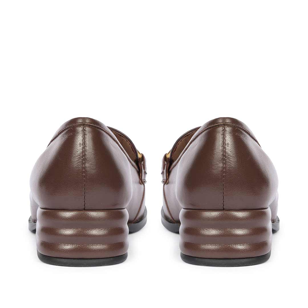 Saint Jenny Coffee Leather Handcrafted Moccasins