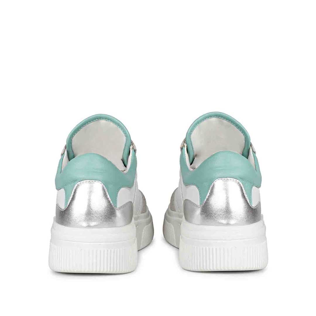 Saint Aloisia Mint Leather Sneakers