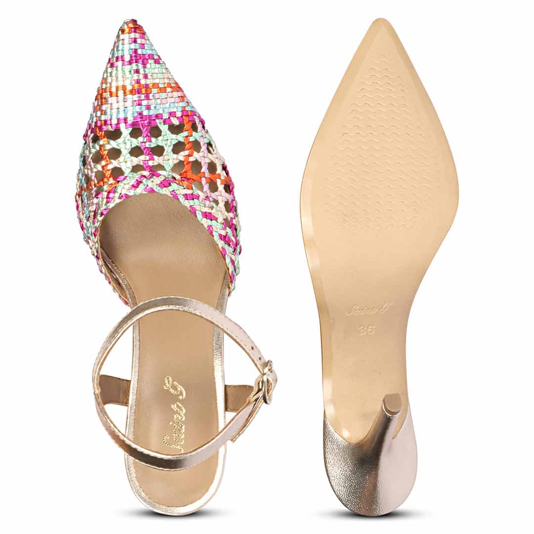 Saint Elio Multi Hand Woven Leather Pumps