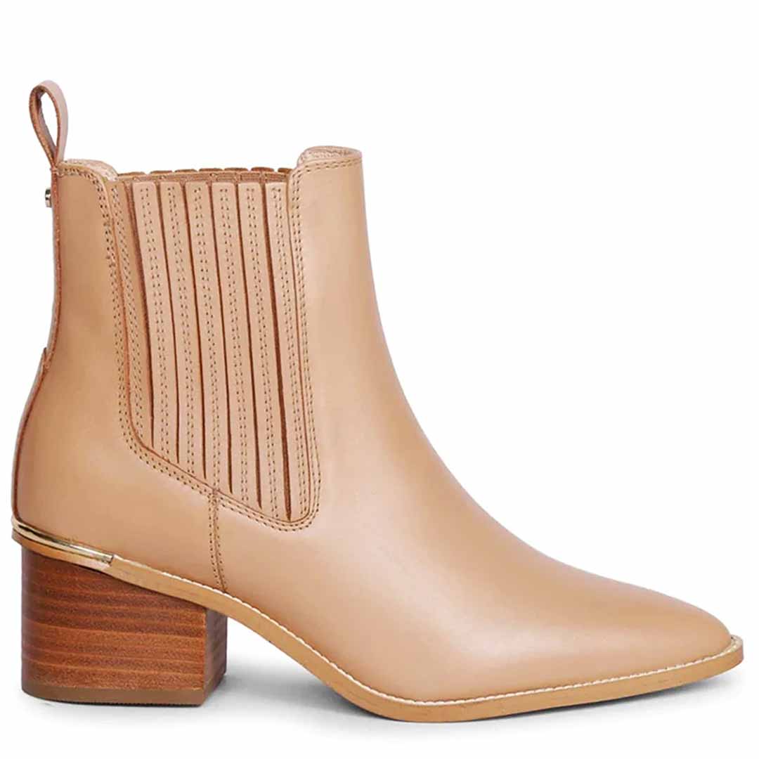 Saint Ilaria Nude Leather Handcrafted Ankle Boots - SaintG India