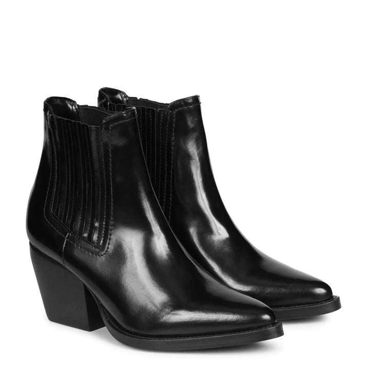 Saint Eleanor Black Patent Leather Chelsea Boots - SaintG India