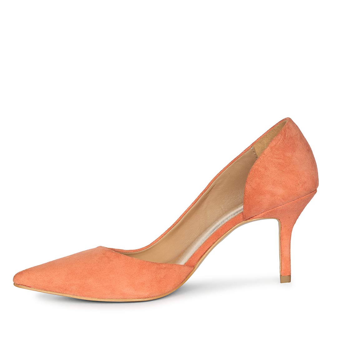 Saint Layla Orange Suede Leather Pumps