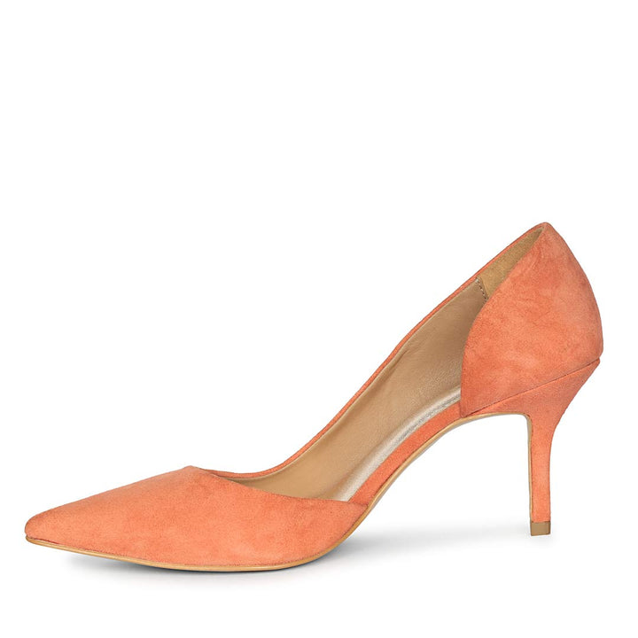 Saint Layla Orange Suede Leather Pumps