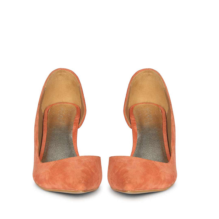 Saint Layla Orange Suede Leather Pumps