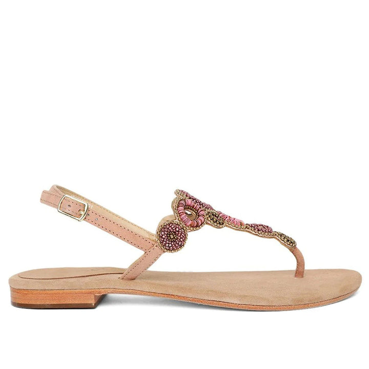 Saint Chiara Nude Leather Flats