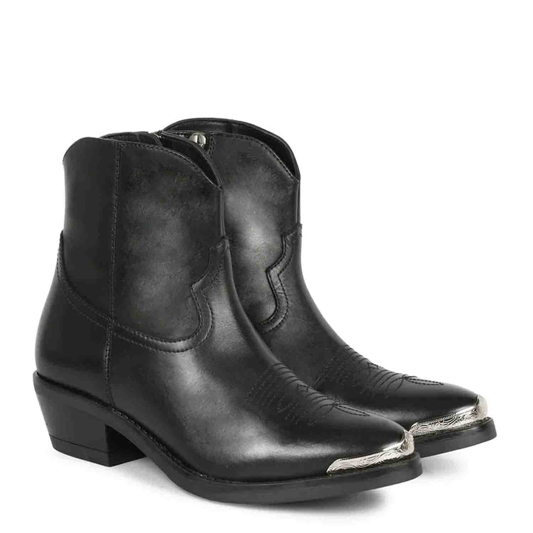 Saint Teresa Decorative Leather Ankle Boots - SaintG India