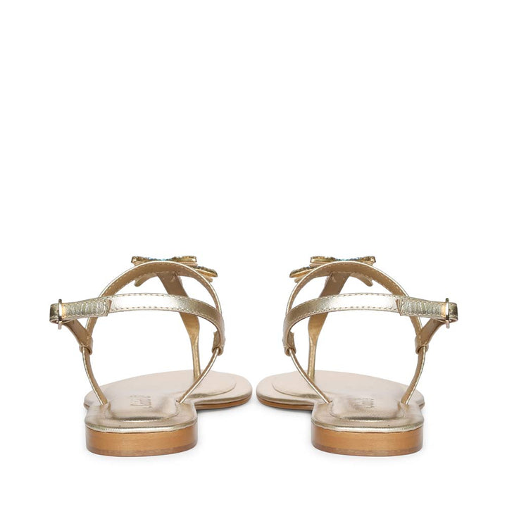Saint Avril Starfish Jeweled Gold Leather Sandals