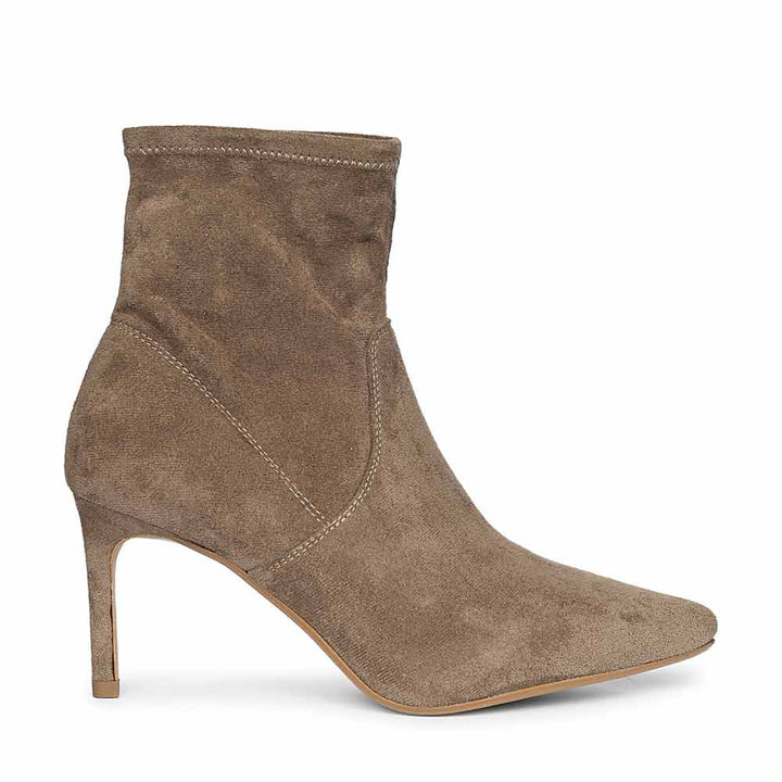 Saint Marvella Taupe Stretch Suede Ankle Boots