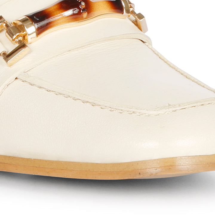 SAINT  JENAH LEATHER OFF WHITE HANDCRAFTED SHOES