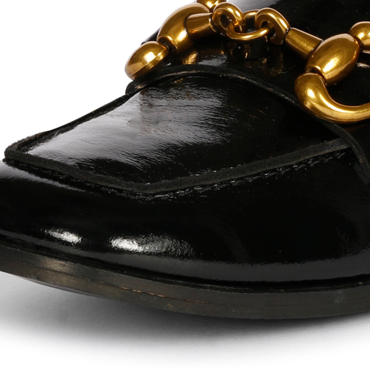 Saint Jackie Leather Black Patent Handcrafted Shoes