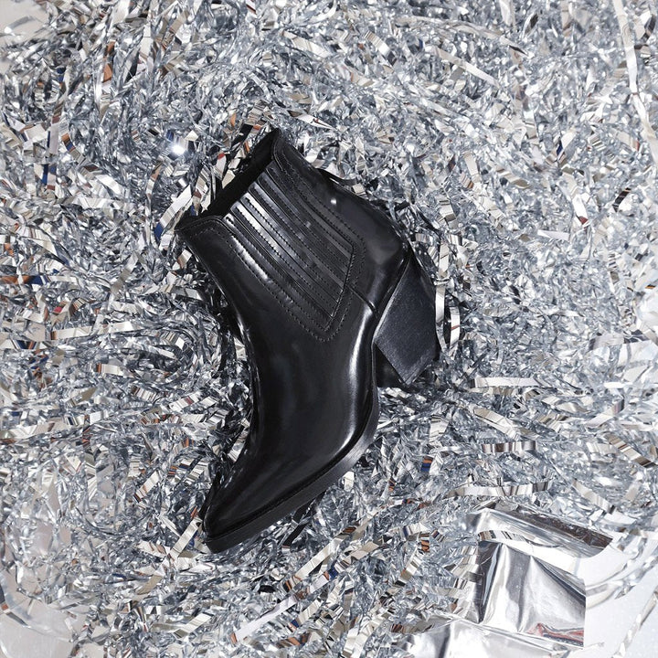 Saint Eleanor Black Patent Leather Chelsea Boots - SaintG India