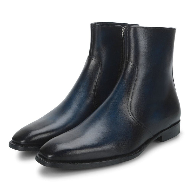 Saint Conrad Blue Leather Ankle Boot With Set - SaintG India