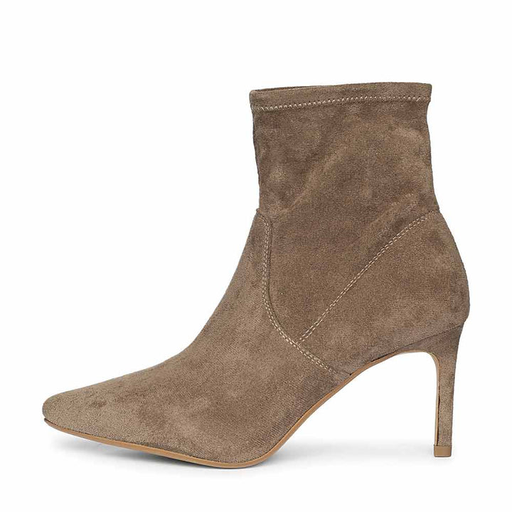 Saint Marvella Taupe Stretch Suede Ankle Boots