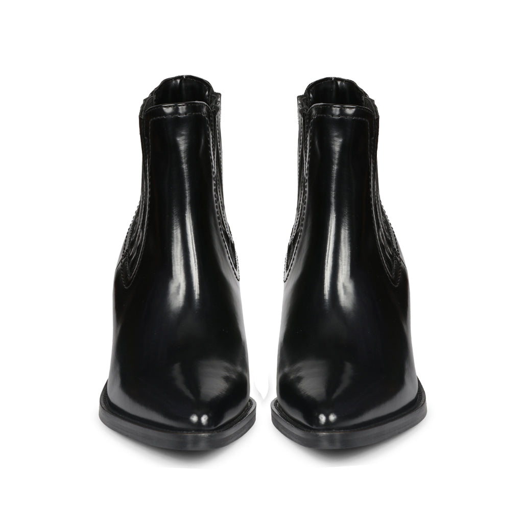 Saint Eleanor Black Patent Leather Chelsea Boots - SaintG India