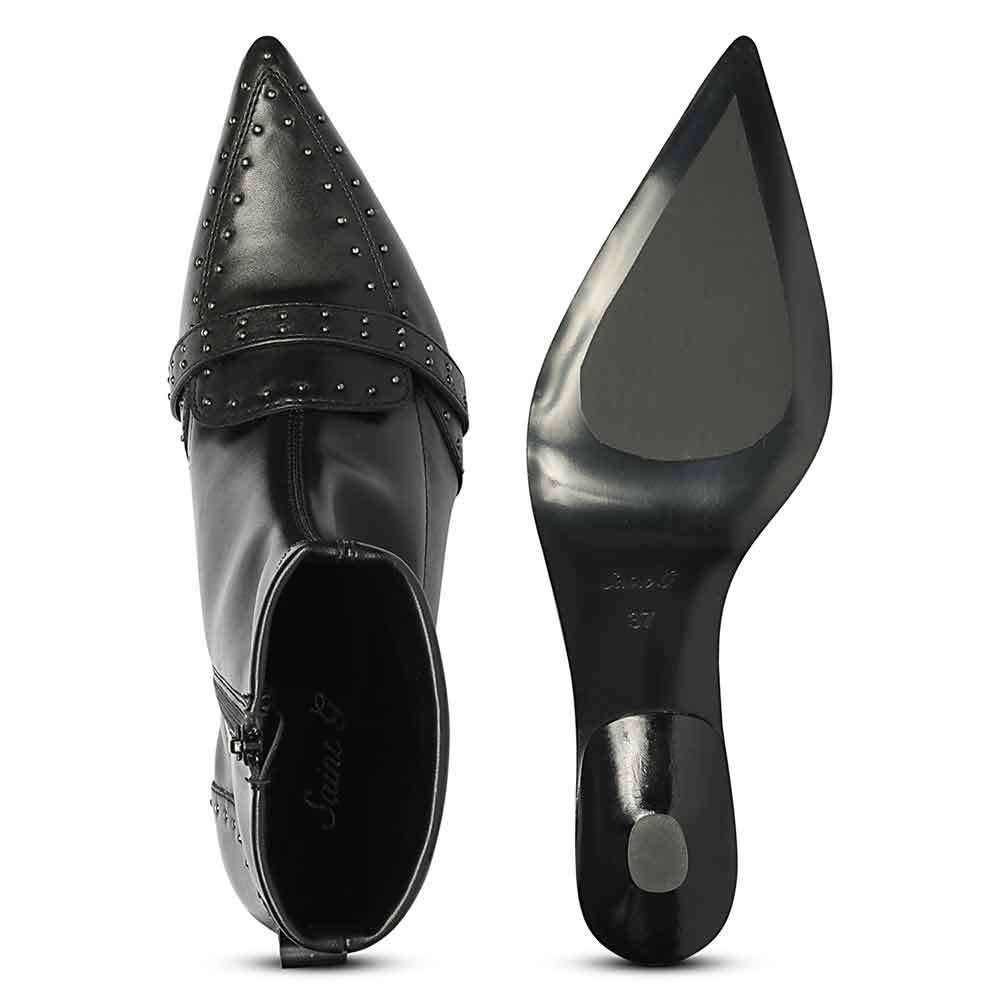 black leather dress boots kitten heel Amazon.com | vivianly Knee High Boots for Women Pointed Toe Fold Over Black Boots Kitten Heel Comfortable for Dress & Daily Wear size 6