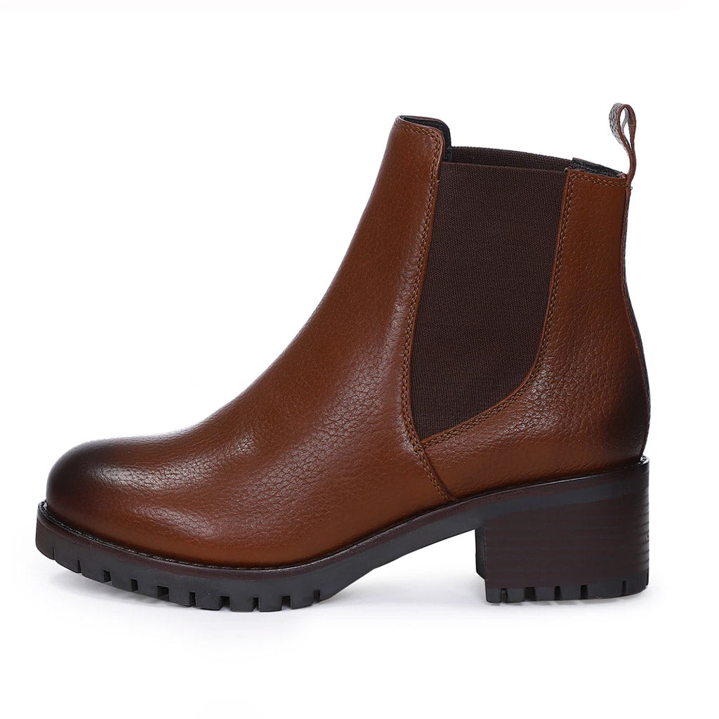 Saint Sophia Brown Leather Ankle Boots - SaintG