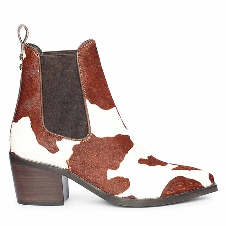 Saint Morrison Cloud Pony Hair Leather Ankle Boots