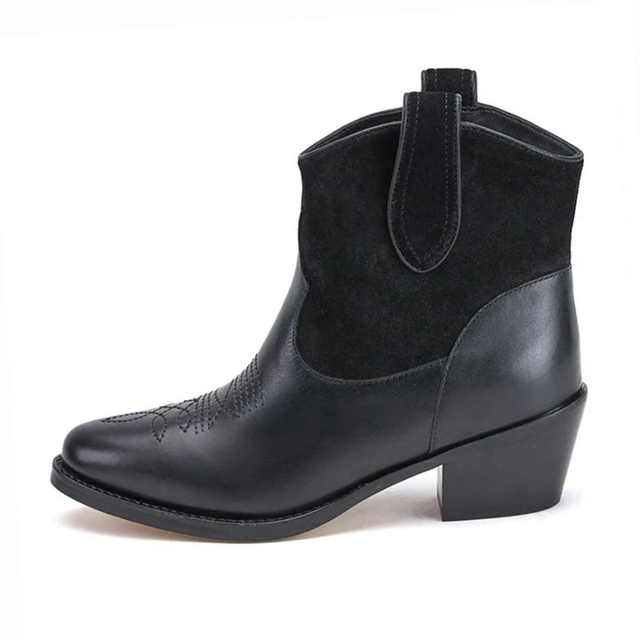 Saint Florence Black Leather Ankle Boot - SaintG