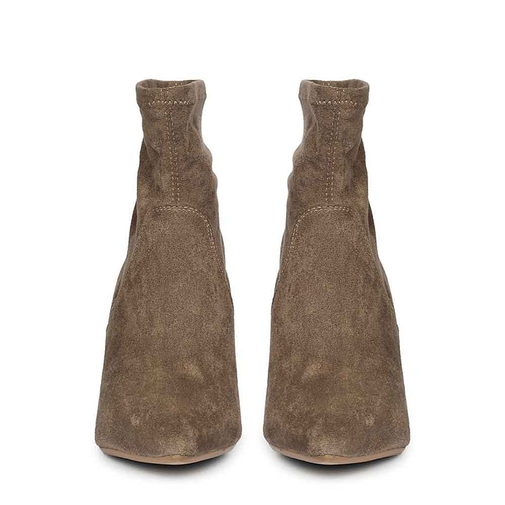 Saint Marvella Taupe Stretch Suede Ankle Boots