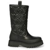 Saint Megan Flower Cushion Quilted Pull On Calf Boots