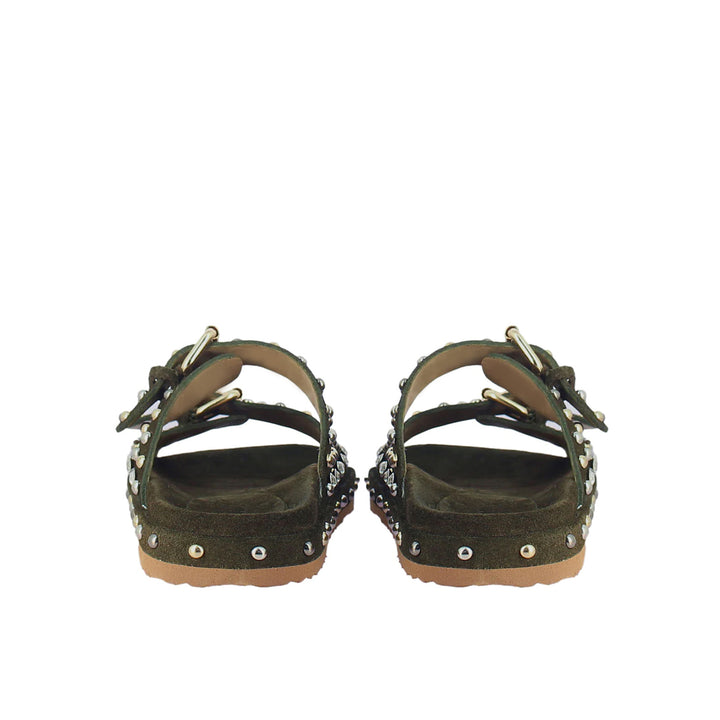 Chloe Studded Double Buckle Sandal