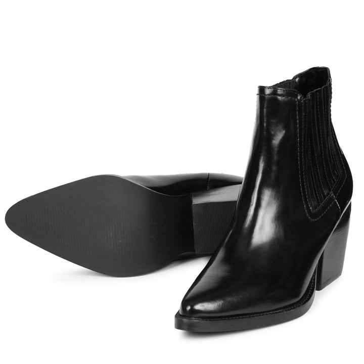 Saint Eleanor Black Patent Leather Chelsea Boots - SaintG India