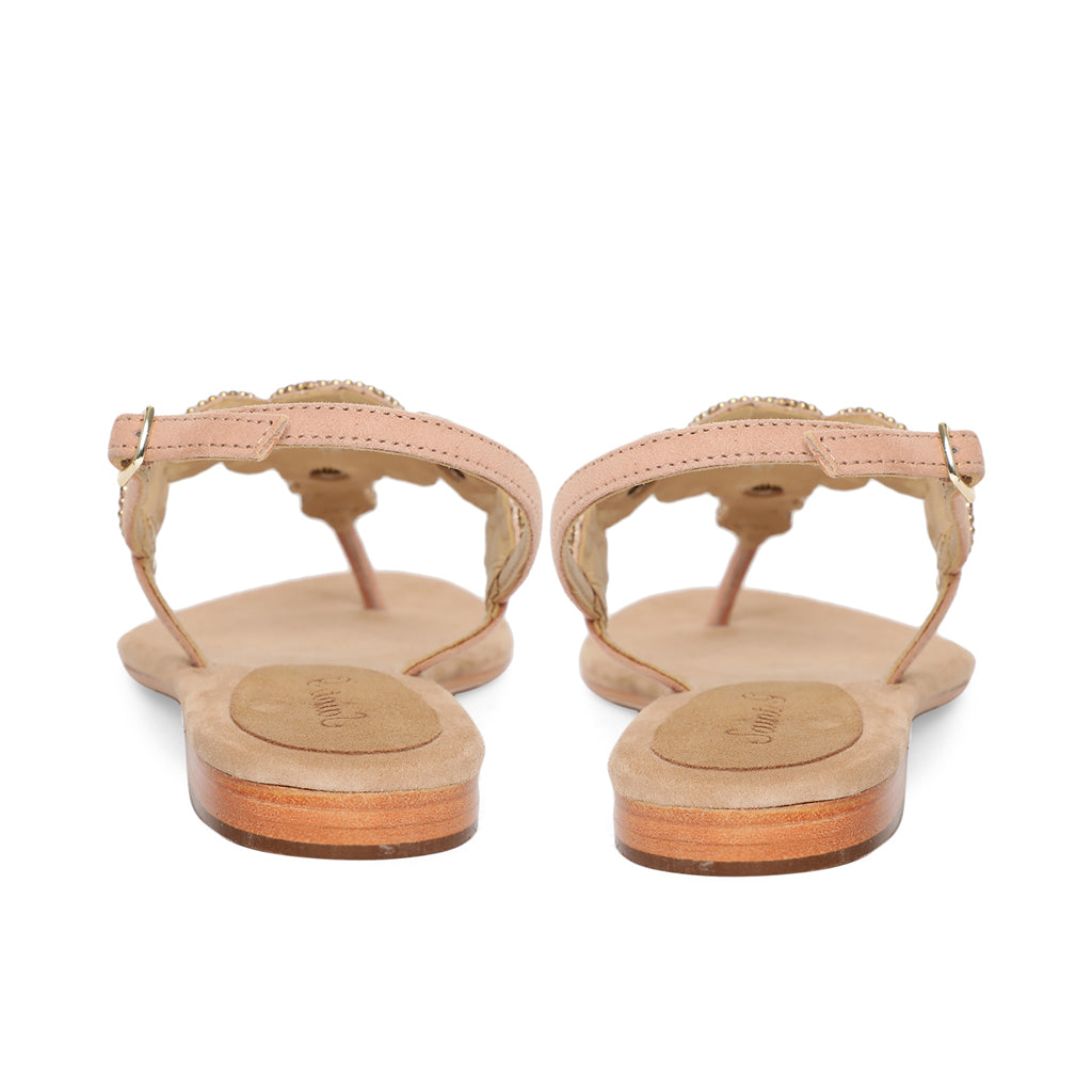 Saint Chiara Nude Leather Flats