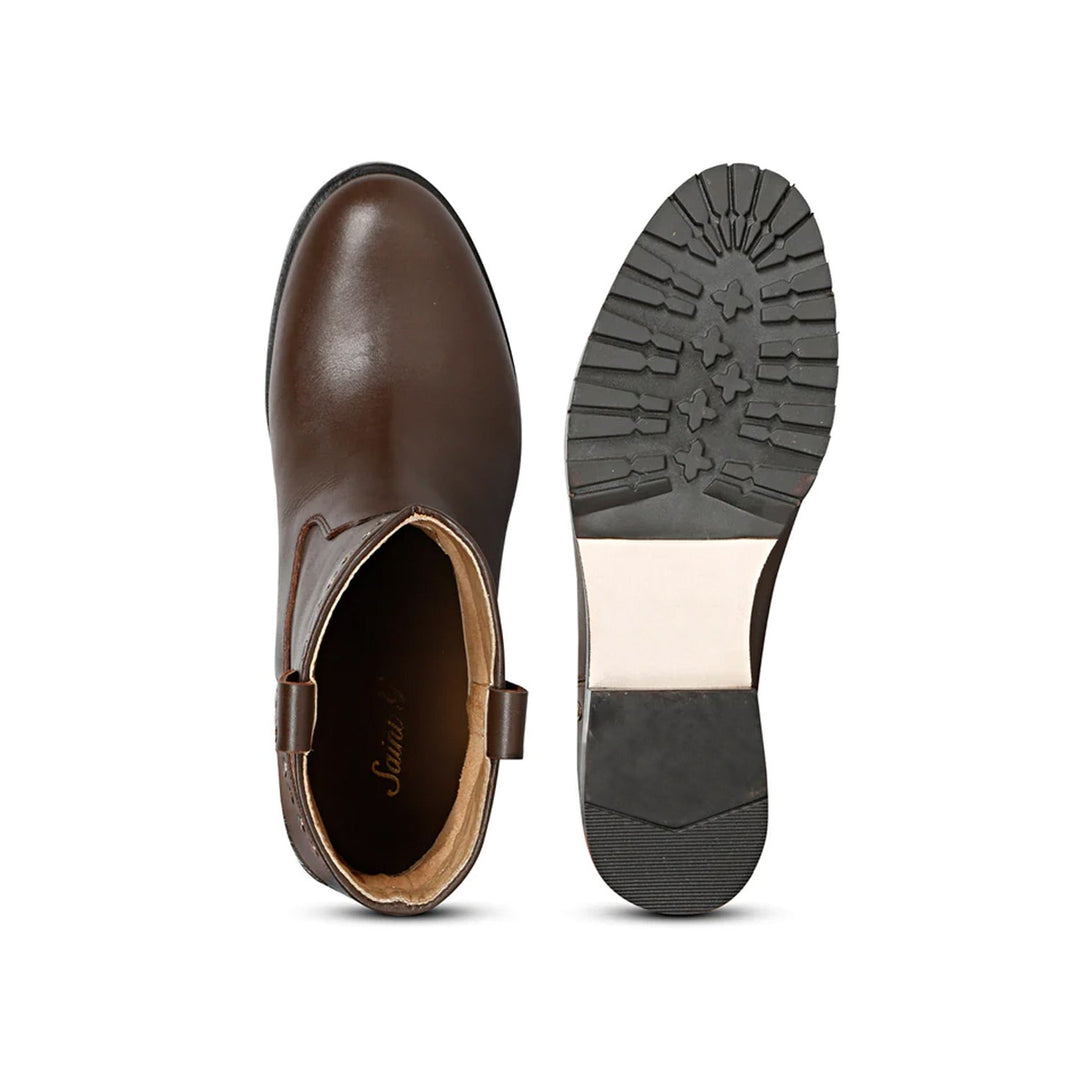 SaintG Womens Brown Leather Shoes.