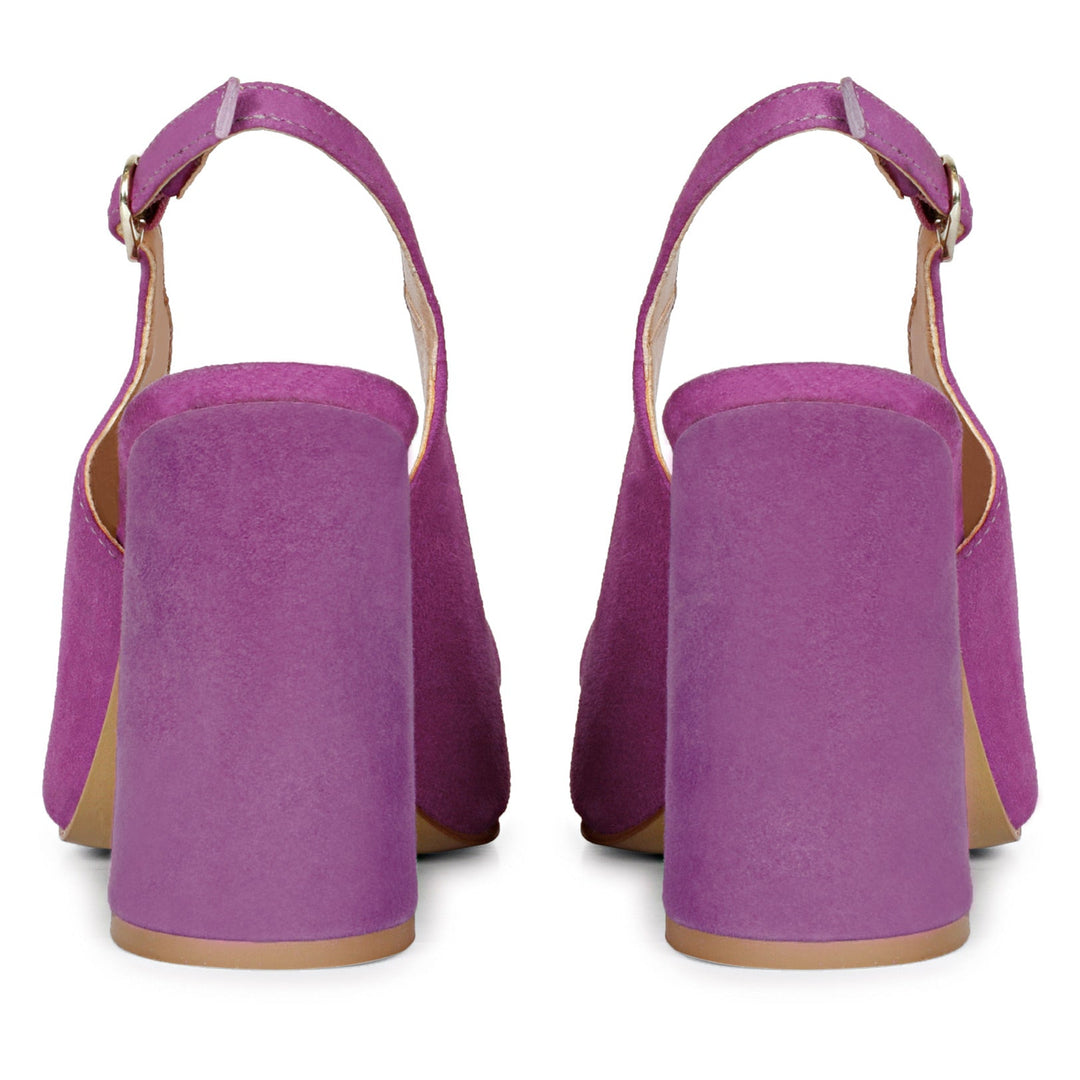 Stunning Saint Naiya Purple Pumps - Suede heels adorned with beautiful flowers. Your go-to choice for fashion-forward flair