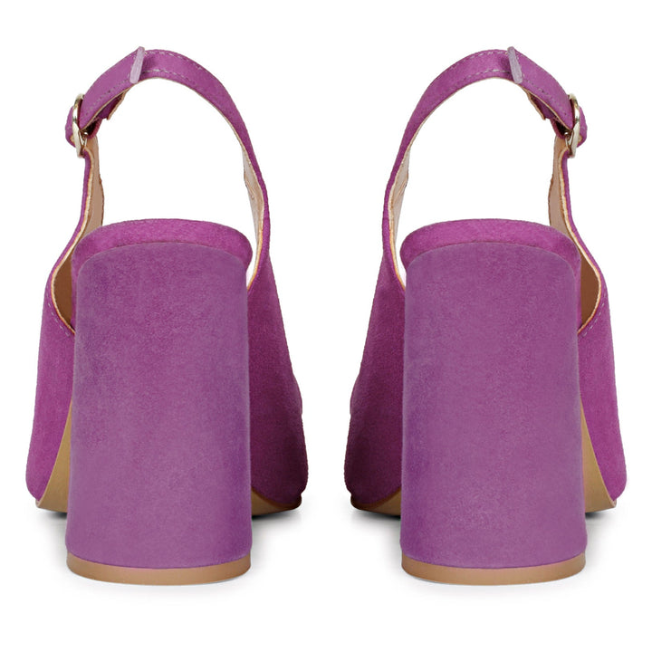 Stunning Saint Naiya Purple Pumps - Suede heels adorned with beautiful flowers. Your go-to choice for fashion-forward flair