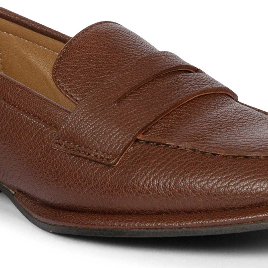 Saint Carla Cuoio Leather Saddle Strap Moccasins