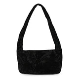 Alma Crystal Embellished Black Leather Mini Handbags