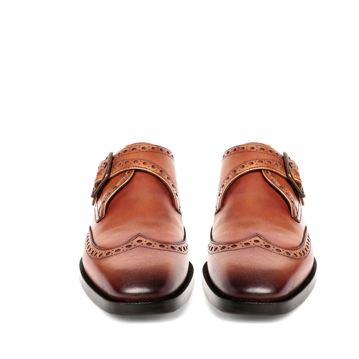 Saint Gerardo Tan Leather Single Monk Brogue