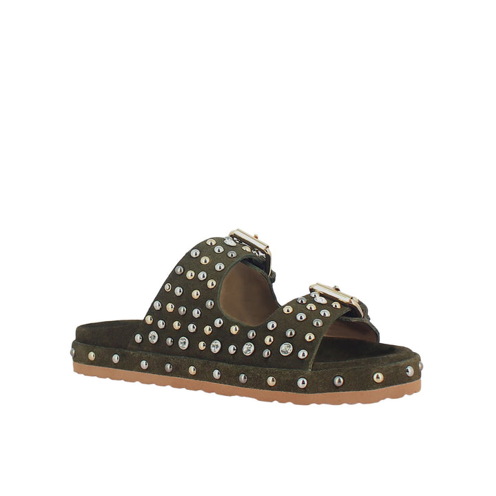 Chloe Studded Double Buckle Sandal