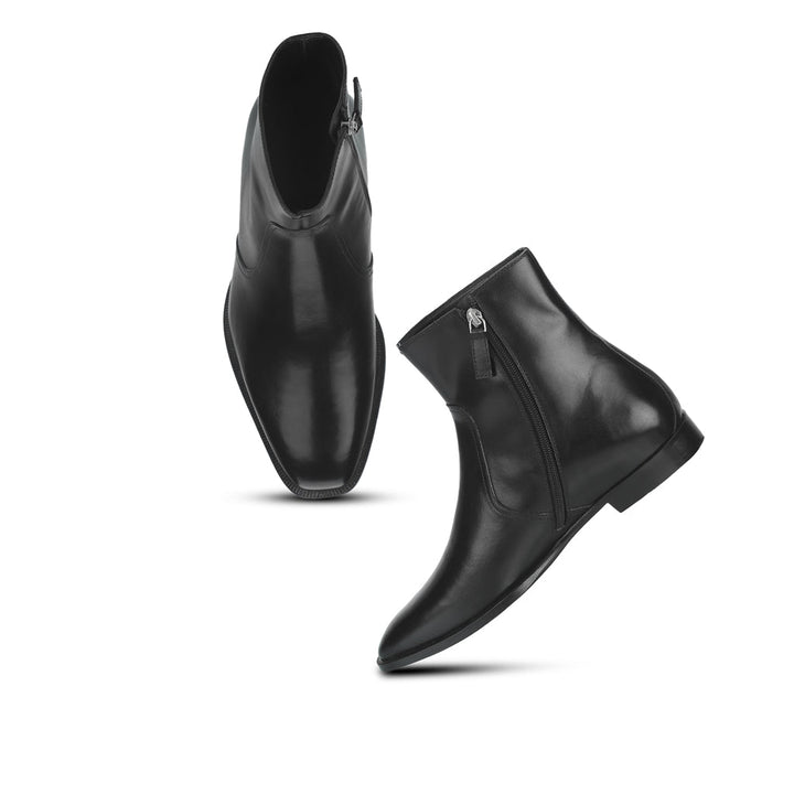 Saint Frederick Black Leather Ankle Boot - SaintG