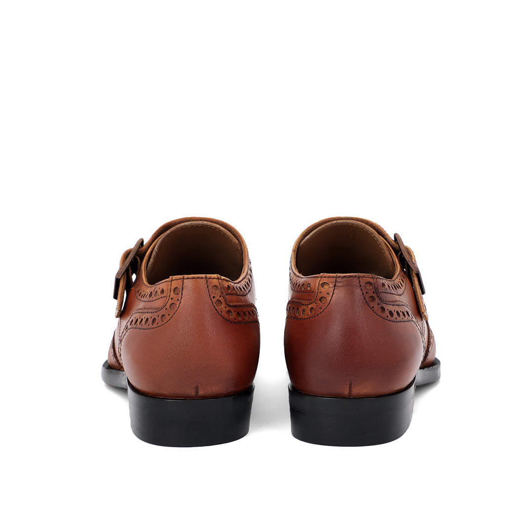 Saint Gerardo Tan Leather Single Monk Brogue