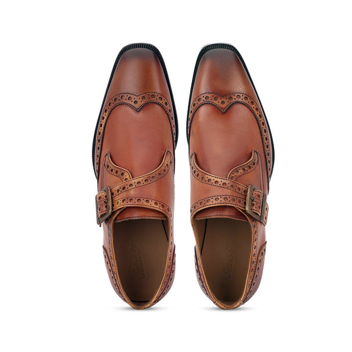 Saint Gerardo Tan Leather Single Monk Brogue