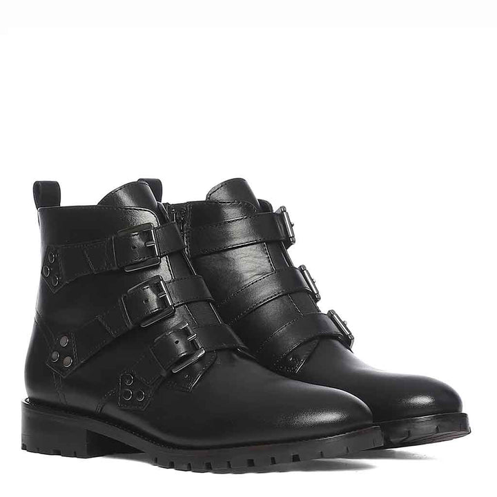 Saint Aurora Multi Buckle Leather Boots