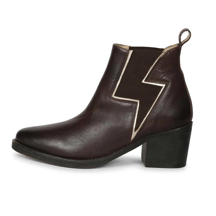 Saint Melissa Brown Leather Ankle Boot - SaintG India