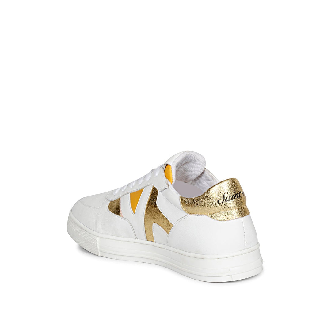 Felix White & Yellow Leather Sneakers