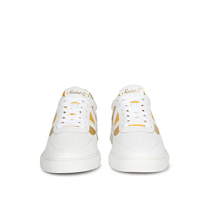 Felix White & Yellow Leather Sneakers