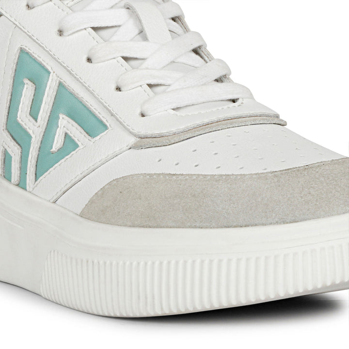 Saint Aloisia Mint Sneakers - Fashion-forward leather footwear for a fresh and modern vibe.