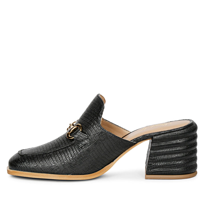 Stylish Black Lizard Mocs - Saint Jasmine Fashion