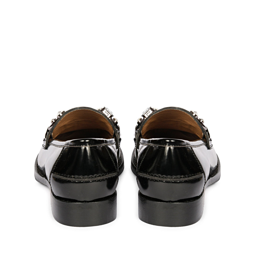 Saint Livia Black Leather Moccasins