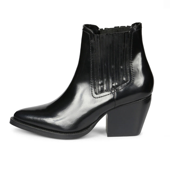 Saint Eleanor Black Patent Leather Chelsea Boots - SaintG India