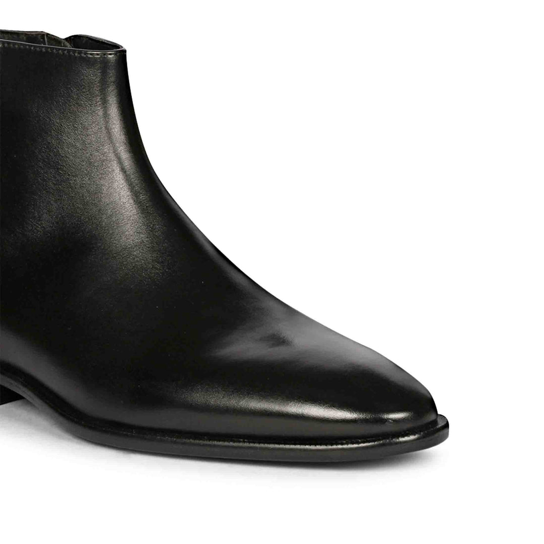 Saint Theo Black Leather Handcrafted Chelsea Boots