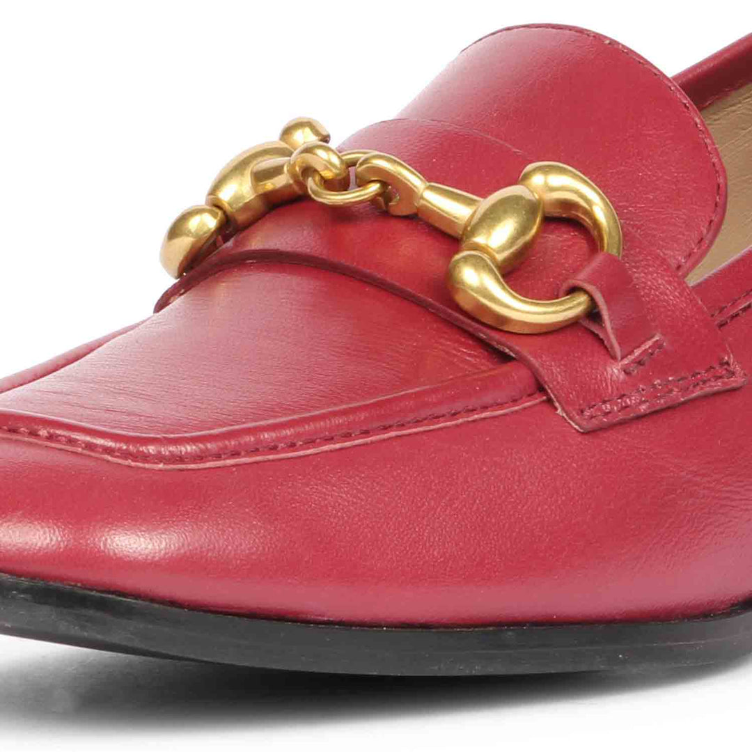 Saint Abelia Cherry Handcrafted Leather Moccasin