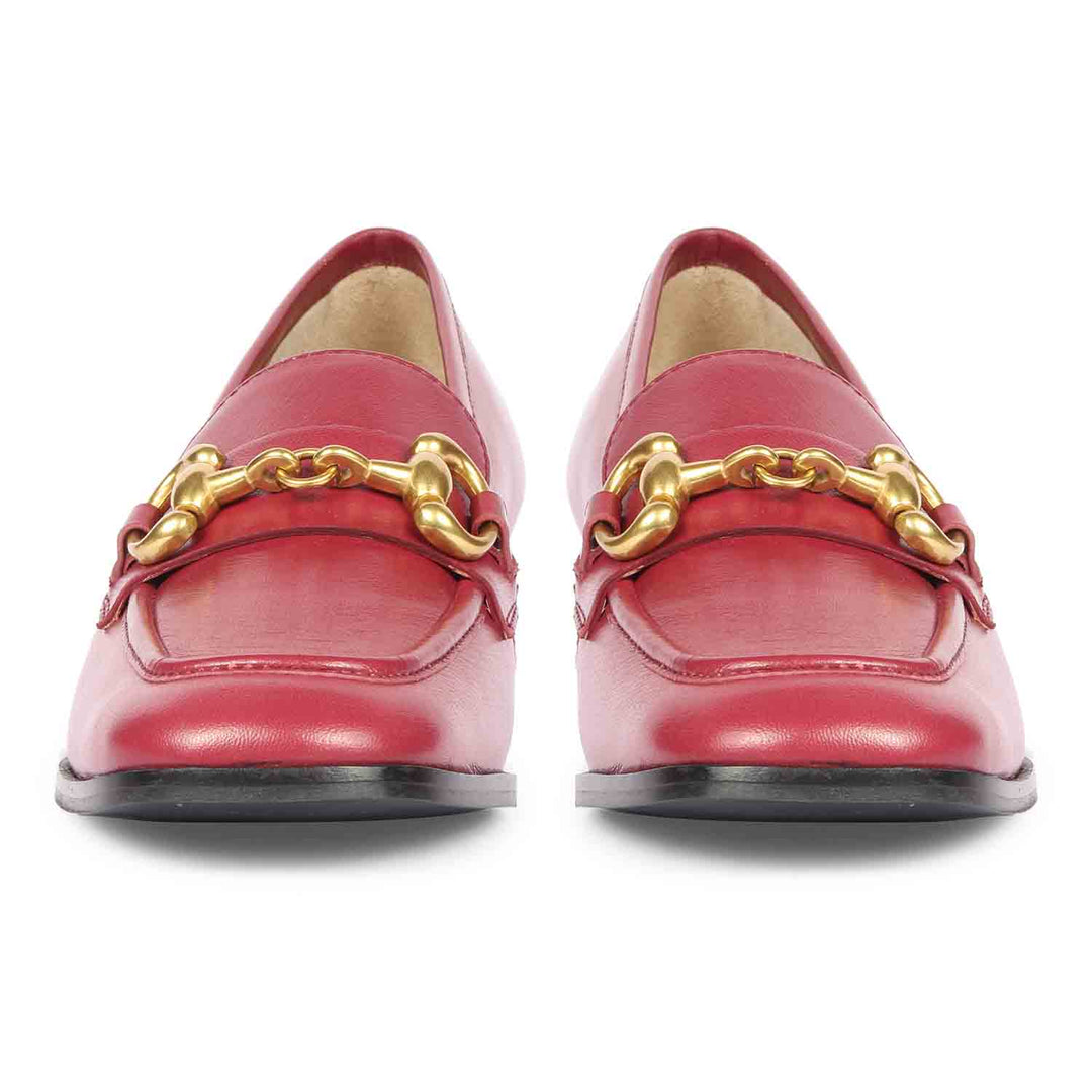 Saint Abelia Cherry Handcrafted Leather Moccasin